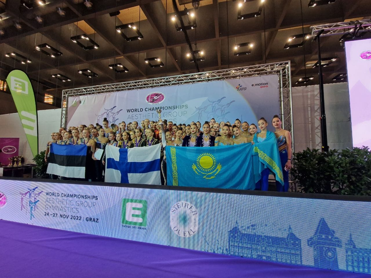 Сборная Казахстана по эстетической гимнастике заняла третье место на чемпионате мира 